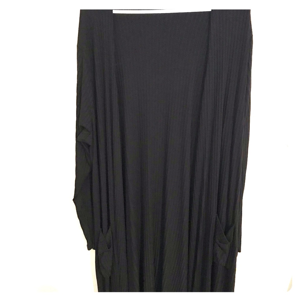 Solid black ribbed Lularoe Sarah xl NWT